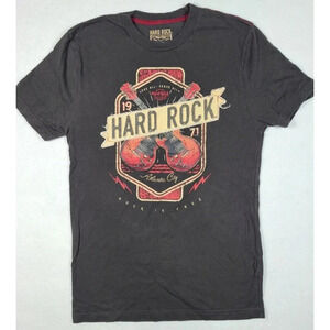 Hard Rock Cafe Atlantic City T-shirt Adult Small Gray Crew Neck Short Sleeve